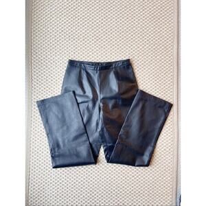 Jones Wear Black Leather Pants Vintage Side Zipper Size 8